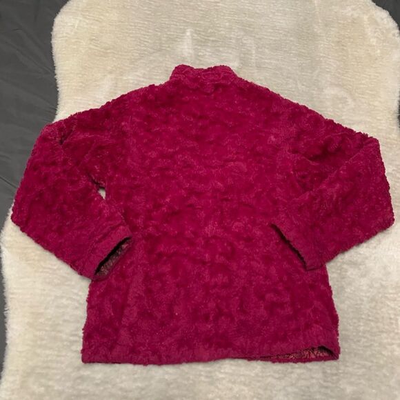The North Face Girl's Puffer Jacket Mossbud Reversible Butterfly Pink L 14-16 - Picture 3 of 9